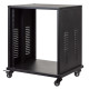 Supporto rack professionale da 19" ad 12U, con struttura in acciaio.