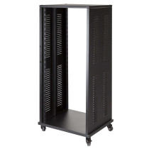 Supporto rack professionale da 19" ad 24U, con struttura in acciaio.