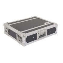 Flight case professionale 2U a rack 19', profondità utile corpo 25cm.