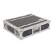 Flight case professionale 2U a rack 19', profondità utile corpo 25cm.
