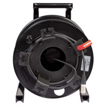 Avvolgitore professionale PROEL, con cavo microfonico HPC210BK - 2 x 0,22 mm2 - assemblato con connettori NEUTRIK femmina volant