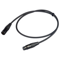 Cavo professionale DMX per segnale DMX512 con connessioni presa volante XLR 3P REAN - spina volante XLR 3P REAN. Lunghezza: 2 me