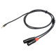Cavo audio professionale ”Y” con connessioni spina jack Stereo Ø 3.5 mm REAN - 2 x spina volante XLR 3P REAN . Lunghezza 0.3 m. 