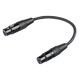Cavo audio professionale adattatore per cambio genere con connessioni – 2 x presa volante XLR 3P REAN. Colore disponibile: BLung