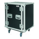 Flight case professionale 16U a rack 19', profondità utile corpo 45cm.