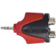 Adattatore spina 3,5 mm stereo > 2 x presa RCA.