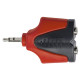 Adattatore spina 3,5 mm stereo > 2 x presa 3,5 mm stereo.