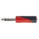 Adattatore spina 6,3 mm stereo > presa 3,5 mm stereo.