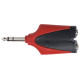 Adattatore spina 6,3 mm stereo > 2 x presa 6,3 mm stereo.