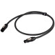 Cavo elettrico assemblato professionale PROEL con cavo HPC3025FG “flame retardant” 3x2.5 mm2. Disponibile in nero. Lunghezza: 2.