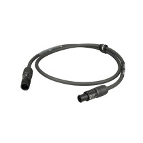 Cavo elettrico assemblato professionale PROEL con cavo HPC3025FG “flame retardant” 3x2.5 mm2. Disponibile in nero. Lunghezza: 5 