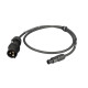 Cavo elettrico assemblato professionale PROEL con cavo HPC3025FG “flame retardant” 3x2.5 mm2. Disponibile in nero. Lunghezza: 1.