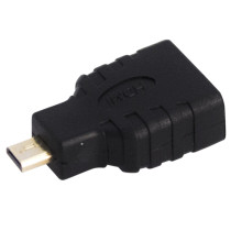 Adattatore professionale per segnali Video, da connettore HDMI femmina a connettore Micro HDMI maschio. Colore nero con parti in
