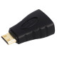 Adattatore professionale per segnali Video, da connettore HDMI femmina a connettore Mini HDMI maschio. Colore nero con parti in 