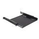 Struttura ad 1 unità rack da 19” con piano estraibile costruita con lamiere in acciaio e munita di guide zincate laterali