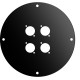 Disco frontale in acciaio verniciato nero per AV190/AV195