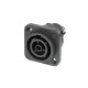 Presa da pannello NEUTRIK “powerCON TRUE1” TOP di potenza 16A (USA: 20A) con contatti terminali a vite.