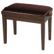 Panca professionale regolabile in legno per piano ed organo. Telaio Noce lucido. Cuscino imbottito con rivestimento in velluto m