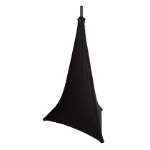 Copertura in tela per stativi a treppiede per diffusori acustici e apparati luce. Realizzata con un materiale elastico che perme