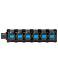 Box di distribuzione elettrica a 6 canali con ingresso spina CEE 16A - 2P+T - IP44 - 230V / uscita 6 x presa CEE 16A- 2P+T - IP4