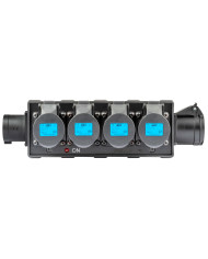 Box di distribuzione elettrica a 4 canali con ingresso spina CEE 16A - 2P+T - IP44 - 230V / uscita 4 x presa CEE 16A -2P+T - IP4