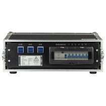 Pratico Power box portatile IP44, realizzato con box in lamiera elettro zincata, verniciata a polveri epossidiche, assemblato su