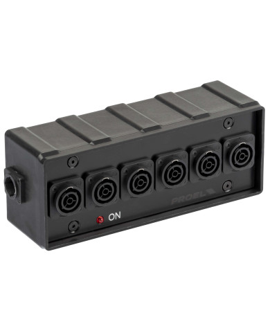Box di distribuzione elettrica a 6 canali con ingresso spina powerCON TRUE1 NAC3MPXTOP 16A 250V / uscita 6 x presa powerCON TRUE