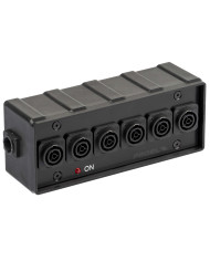 Box di distribuzione elettrica a 6 canali con ingresso spina powerCON TRUE1 NAC3MPXTOP 16A 250V / uscita 6 x presa powerCON TRUE