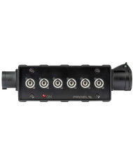 Box di distribuzione elettrica a 6 canali con ingresso spina CEE 16A - 2P+T - IP44 - 230V / uscita 6 x spina powerCON NAC3MPXXB 