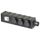 Box di distribuzione elettrica a 3 canali con ingresso spina CEE 16A - 2P+T - IP44 - 230V / uscita: 3 x presa Schuko bivalente 1
