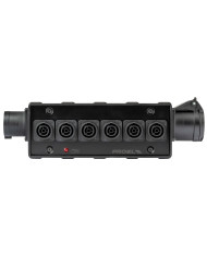Box di distribuzione elettrica a 6 canali con ingresso spina CEE 16A - 2P+T - IP44 - 230V / uscita 6 x presa powerCONTRUE1 NAC3F