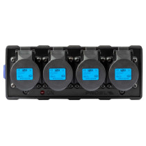 Box di distribuzione elettrica a 4 canali con ingresso spina powerCON NAC3MPXXA POWER IN 20A 250V – con 4 x presa CEE 16A - 2P+T