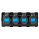 Box di distribuzione elettrica a 4 canali con ingresso spina powerCON NAC3MPXXA POWER IN 20A 250V – con 4 x presa CEE 16A - 2P+T