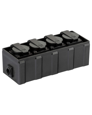 Box di distribuzione elettrica a 4 canali con ingresso spina powerCON TRUE1 NAC3MPXTOP 16A 250V / uscita 4 x presa Schuko bivale