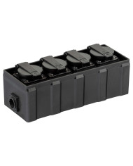 Box di distribuzione elettrica a 4 canali con ingresso spina powerCON TRUE1 NAC3MPXTOP 16A 250V / uscita 4 x presa Schuko bivale