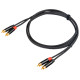 Cavo audio professionale "STEREO" con connessioni 2 x spina RCA REAN - 2 x spina RCA REAN. Lunghezza: 5 metri. Colore disponibil
