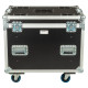Flight case 80 Professionale multifunzione realizzato in multistrato di pino marino di spessore 9mm. Rivestimento in laminato pl