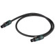 Cavo professionale per diffusori acustici passivi - sez. 4 x 2,5 mm2 - con connessioni Speakon 4P Neutrik/NL4FXXWS - HPC640 - NL