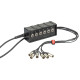 Audio box in materiale plastico antiurto cablato con 6 prese pannello XLR 3P NEUTRIK e cavo audio multipolare 10 m con guainain 