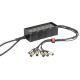 Audio box in materiale plastico antiurto cablato con 6 prese pannello XLR 3P e cavo audio multipolare 10 m con guainain PVC copp