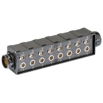 Stage box audio in materiale plastico antiurto con 8 prese pannello XLR 3P NEUTRIK - 8 spine pannello XLR3P NEUTRIK e connettore