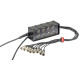 Audio box in materiale plastico antiurto cablato con 8 prese pannello XLR 3P NEUTRIK e cavo audio multipolare 10 m con guainain 