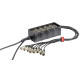Audio box in materiale plastico antiurto cablato con 8 prese pannello XLR 3P e cavo audio multipolare 10 m con guainain PVC copp
