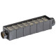 Stage box audio in materiale plastico antiurto con 12 prese pannello XLR 3P NEUTRIK - 4 spine pannello XLR3P NEUTRIK e connettor