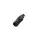 Connettore XLR (Cannon) maschio volante a 5 poli, progettato per la terminazione di cavi utilizzati in sistemi di controllo DMX.