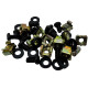 Set di accessori per montaggio a rack, composto da n. 12 dadi ingabbiati, n. 12 viti M6*10 mm e n. 12 rondelle in nylon.