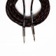 Cavo per strumenti – Jack Mono 6.3 mm / Jack mono 6.3mm. Guaina in PVC e rivestimento esterno a treccia. Diametro esterno 7 mm. 