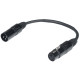 Cavo adattatore DMX per segnale DMX512 con connessioni – XLR 3 poli spina volante > XLR 5 poli presa volante. Lunghezza: 20 m. C