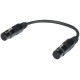 Cavo adattatore DMX per segnale DMX512 per cambio genere con connessioni – 2 x XLR 3 poli presa volante - XLR3FVPRON. Lunghezza:
