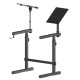 Supporto multi funzione per tastiere e piani digitali, tastiere MIDI ed apparati DJ, realizzato in acciaio. Gli accessori superi
